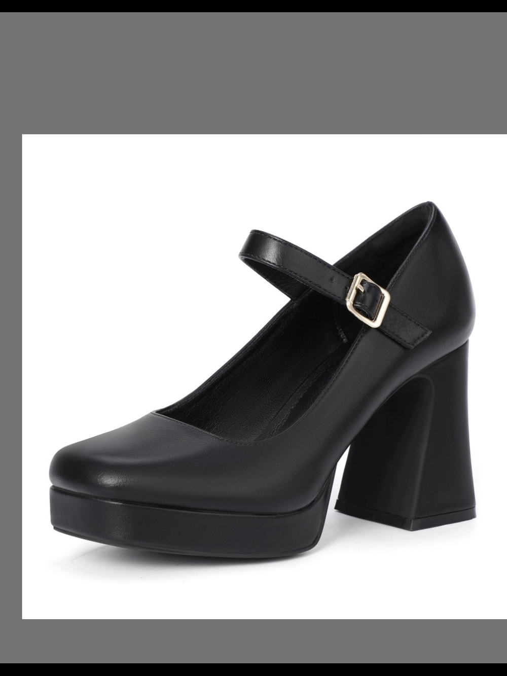 Dolls Kill Black Mary Jane Platform Block Heels